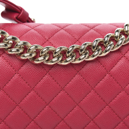 Chanel Caviar Quilted Medium Boy Flap Dark Pink 11 of 12