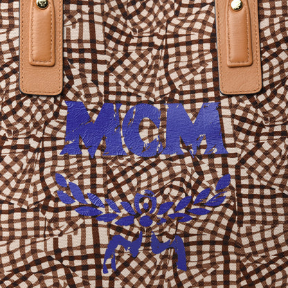MCM Visetos Medium Liz Reversible Shopper Tote Cognac 19 of 19