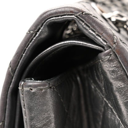 Chanel Metallic Aged Calfskin Quilted 2.55 Reissue 227 Flap Dark Silver 34 of 40
