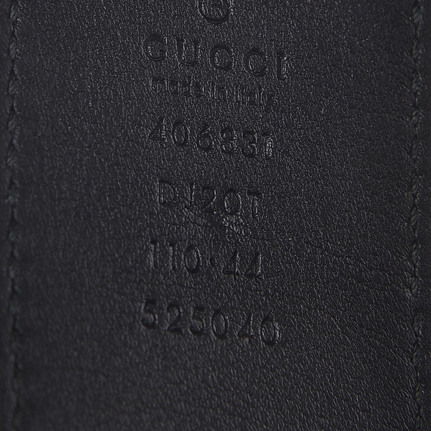 Gucci Textured Calfskin Double G 40mm Belt 110 44 Black 5 of 7