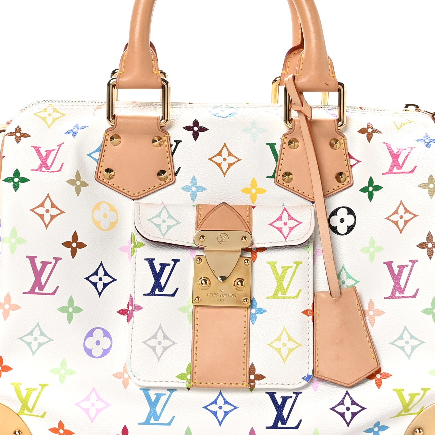 Louis Vuitton Monogram Multicolor Speedy 30 White 7 of 12