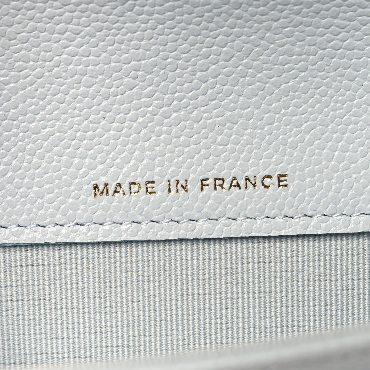 Caviar Quilted Flap Card Holder Wallet Light Blue