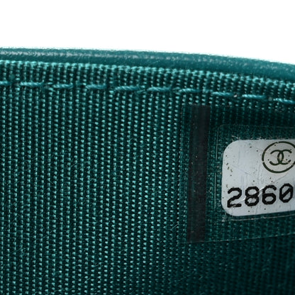 Chanel Lambskin Quilted Boy Wallet On Chain WOC Green 8 of 12