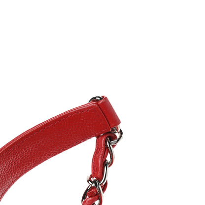 Chanel Caviar Quilted Petit Shopping Tote PST Red 13 of 13