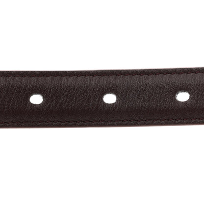 Saint Laurent Smooth Calfskin Monogram Square Buckle Belt 90 36 Red Tan 3 of 6