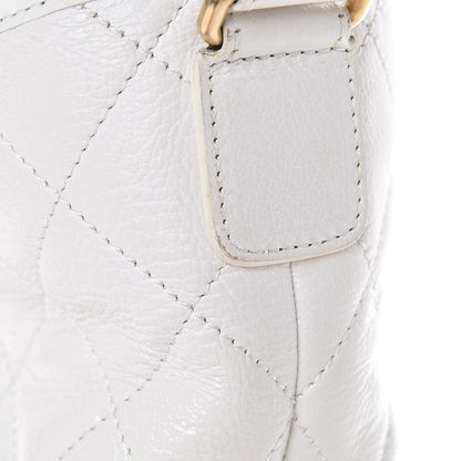 Chanel Aged Calfskin Quilted Medium Gabrielle Hobo White 18 of 18