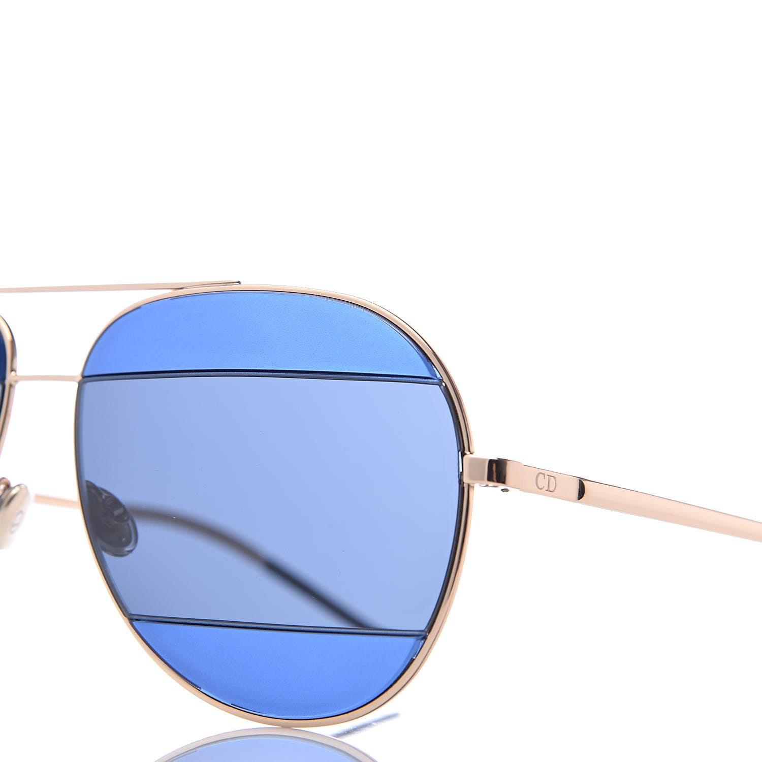 Christian Dior Metal DiorSplit 2 Sunglasses Navy Gold 5 of 8