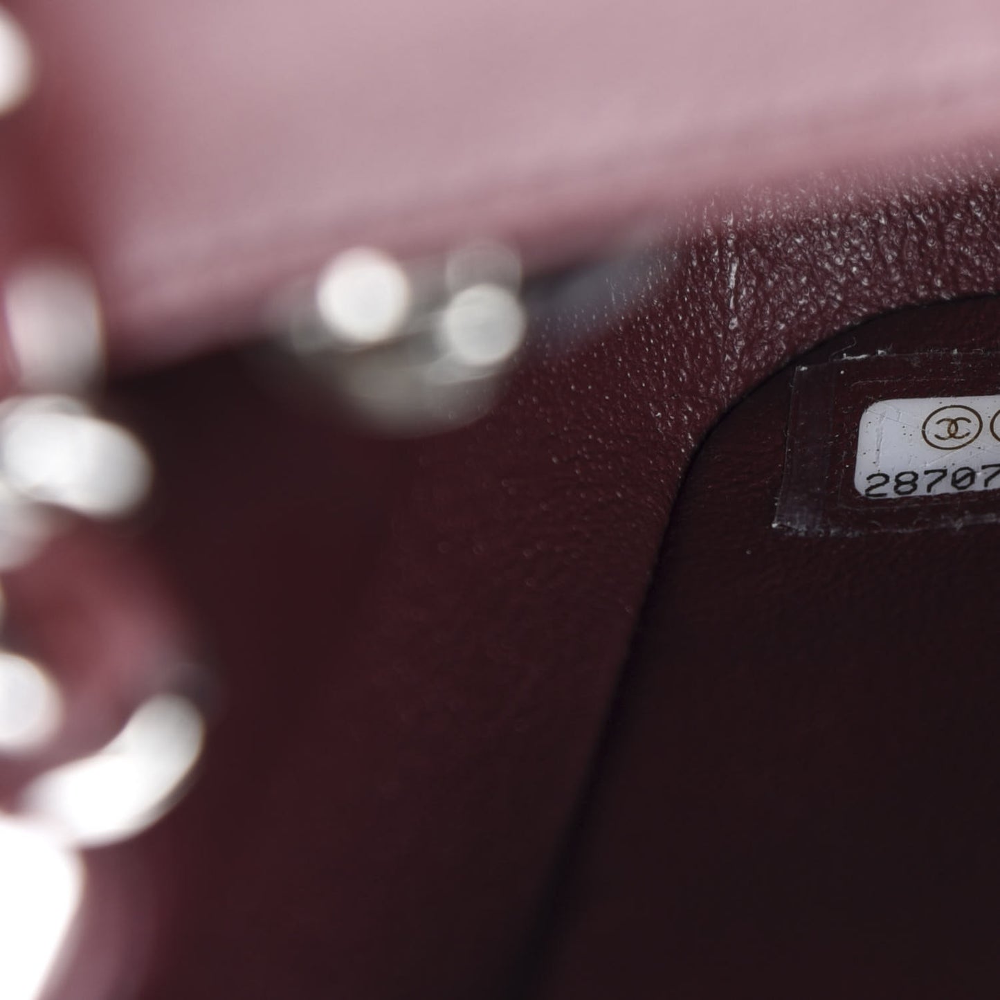 Lambskin Quilted Mini Square Flap Burgundy