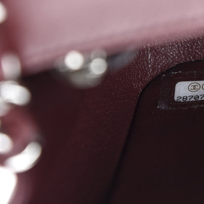 Chanel Lambskin Quilted Mini Square Flap Burgundy 9 of 10