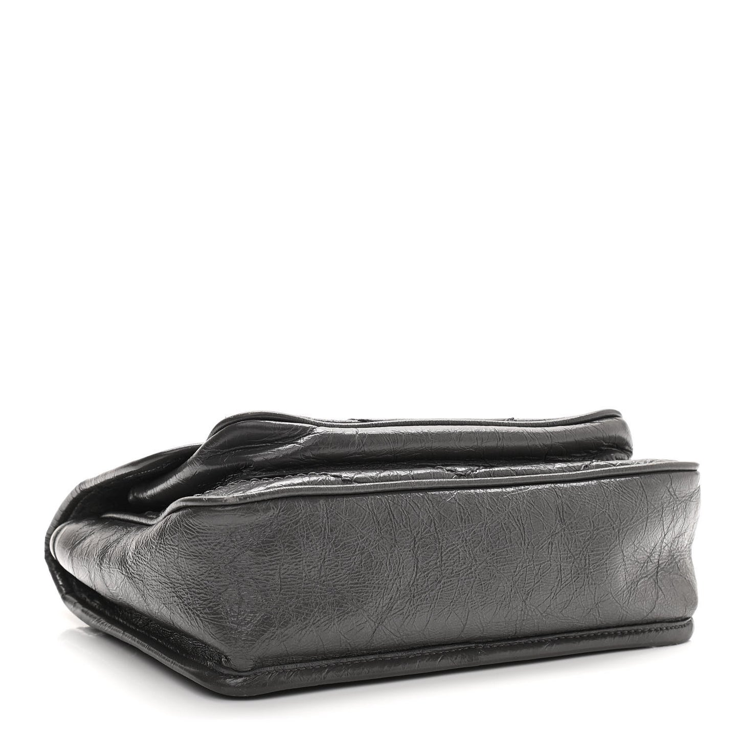 Crinkled Calfskin Matelasse Monogram Baby Niki Chain Satchel Storm