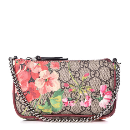 Gucci GG Supreme Monogram Blooms Mini Chain Bag Beige Multicolor Dry Rose 1 of 10