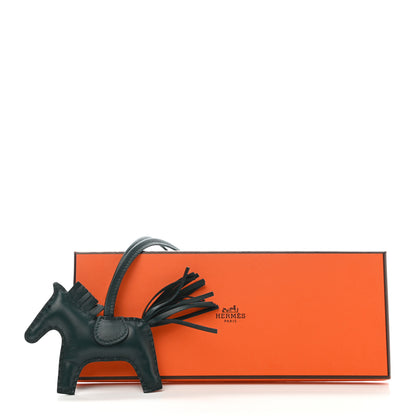 Hermes Milo Lambskin Grigri Rodeo Horse Bag Charm PM Vert Cypress 5 of 5