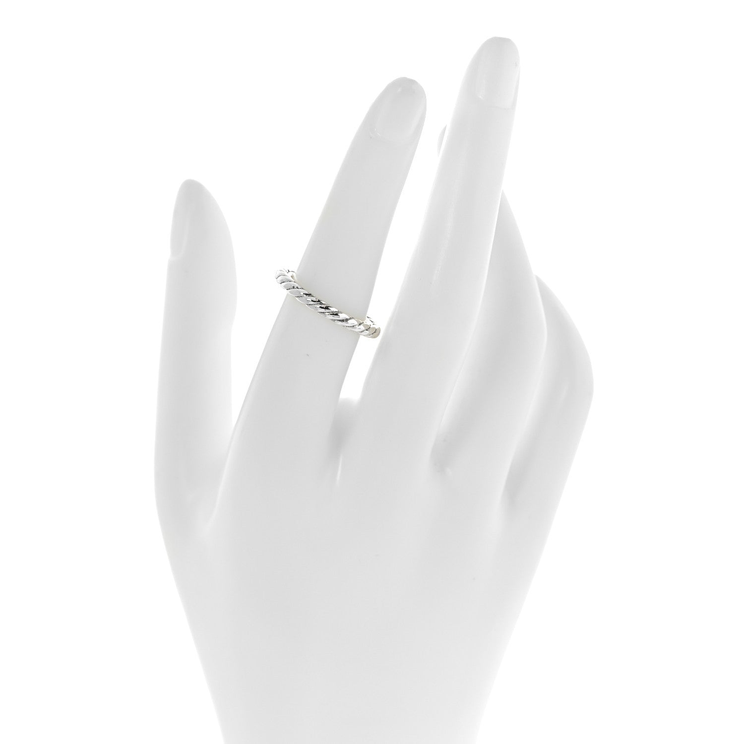 David Yurman Sterling Silver Cable Classics Band Ring 53 6.5 2 of 4