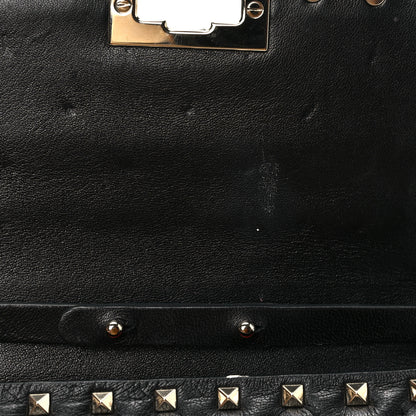 Valentino Garavani Lambskin Rockstud Spike Wallet on Chain Black 6 of 8