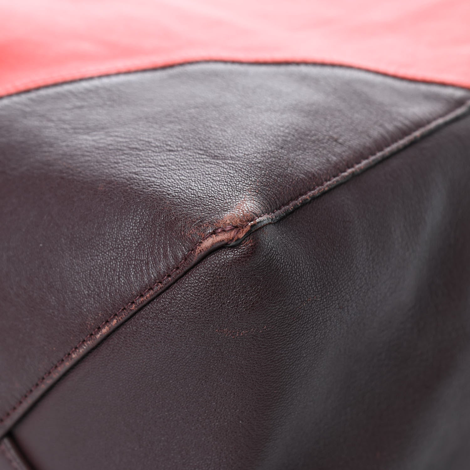 Celine Lambskin Vertical Bi-Color Coeur Cabas Black Red 14 of 14