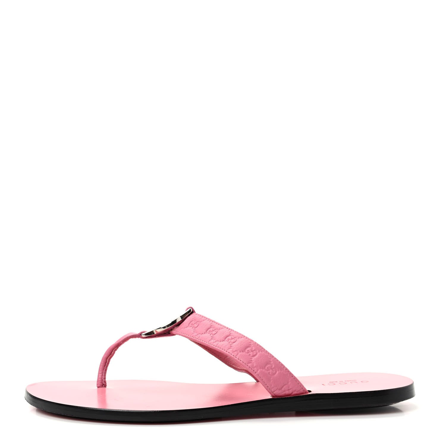 Gucci Patent Guccissima Thong Sandals 37 Pink 1 of 9