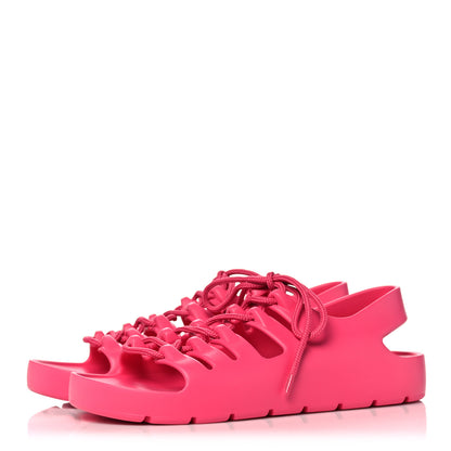 Bottega Veneta Rubber Jelly Sandals 37 Cranberry 3 of 8