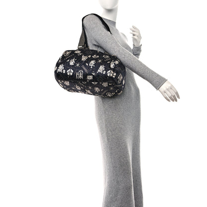 Chanel Nylon Airline Boston Bag Black White 2 of 10
