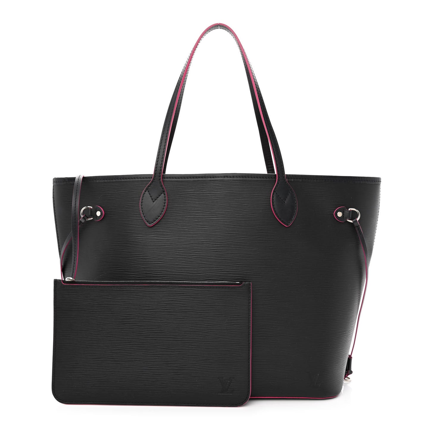 Epi Neverfull MM Black Hot Pink