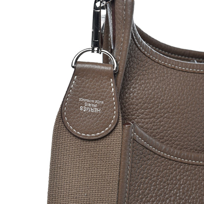 Hermes Taurillon Clemence Evelyne III PM Etoupe 8 of 11