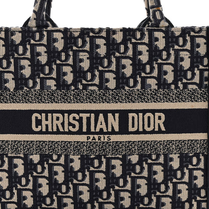 Christian Dior Oblique Small Book Tote Blue Multicolor 7 of 11
