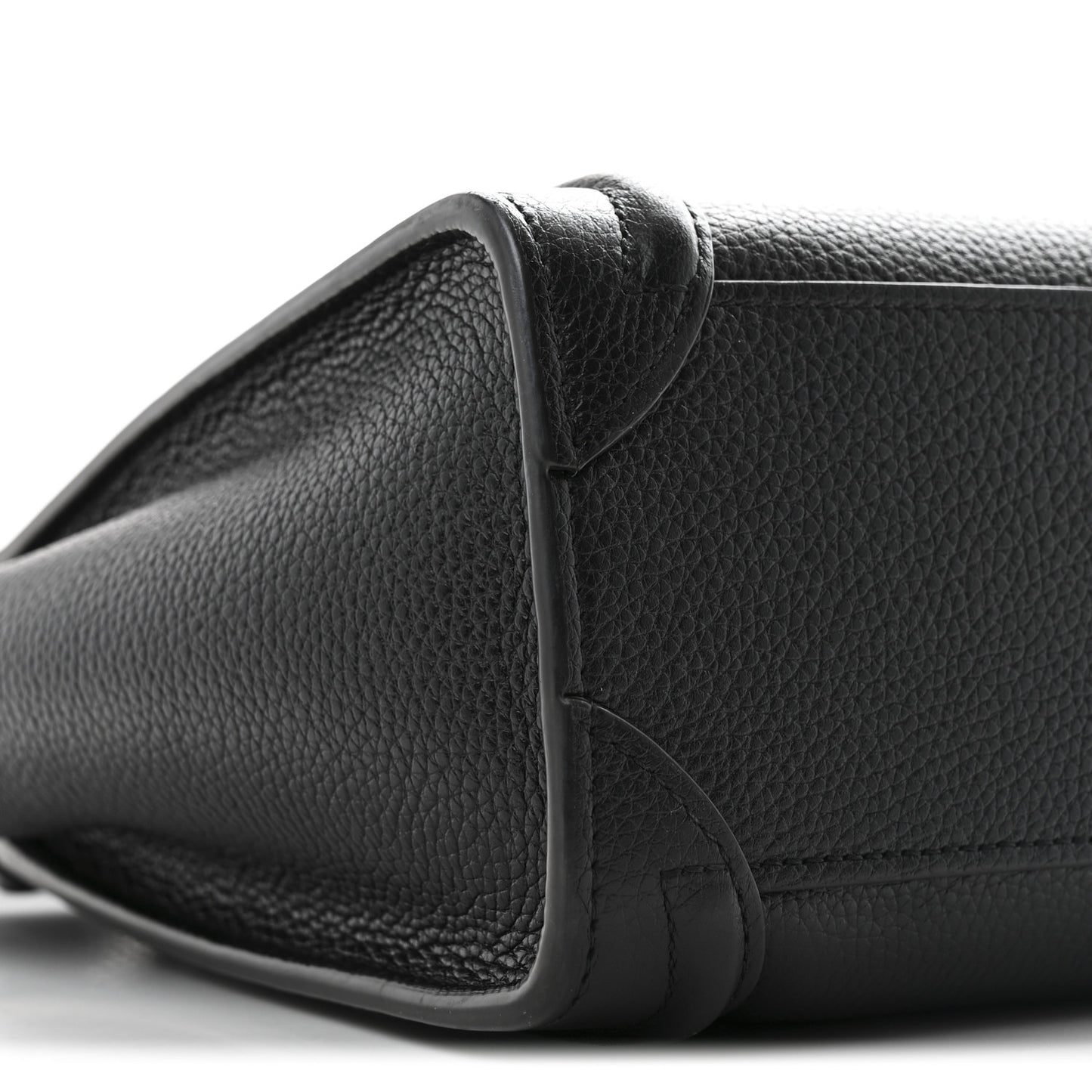 Drummed Calfskin Nano Luggage Black