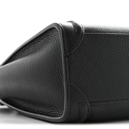Celine Drummed Calfskin Nano Luggage Black 9 of 11