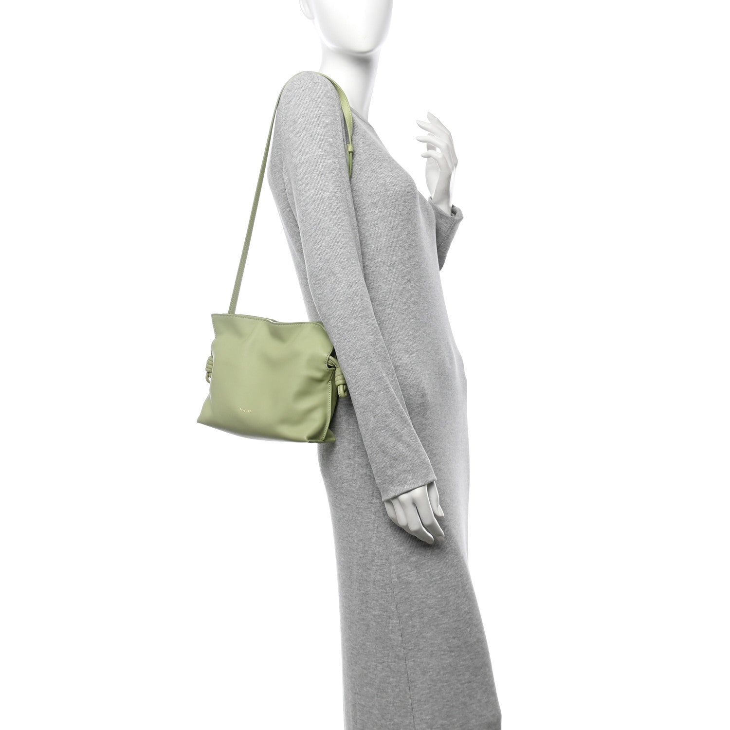 Loewe Calfskin Mini Flamenco Knot Clutch Light Pear 2 of 10