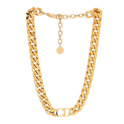 Christian Dior Metal Danseuse Etoile Chain Choker Necklace Gold 3 of 5