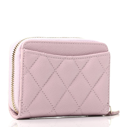 Chanel Caviar Quilted Zip Coin Purse Light Pink 2 of 4
