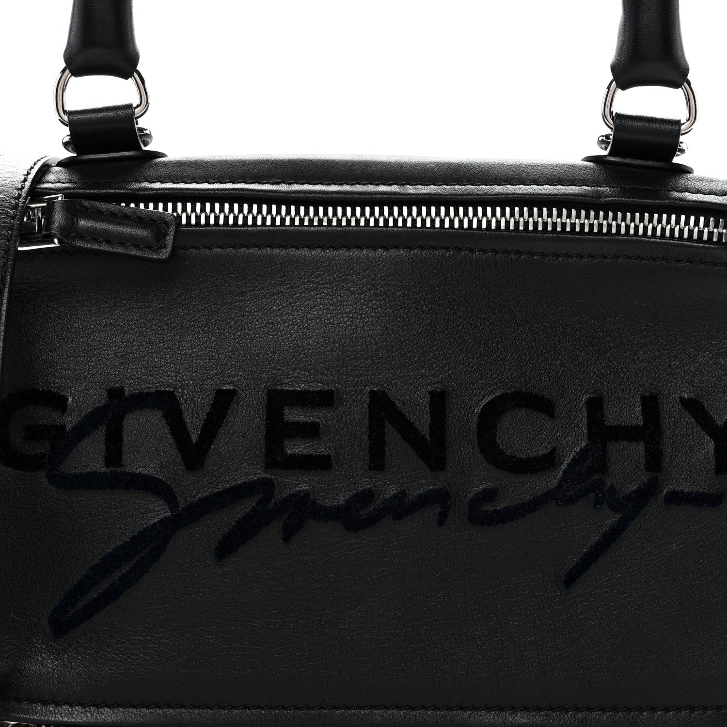 Givenchy Sugar Goatskin Velvet Logo Small Pandora Black 8 of 13