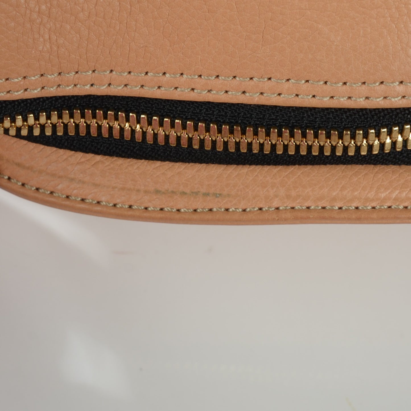 Calfskin Cary Zipped Shoulder Bag Beige