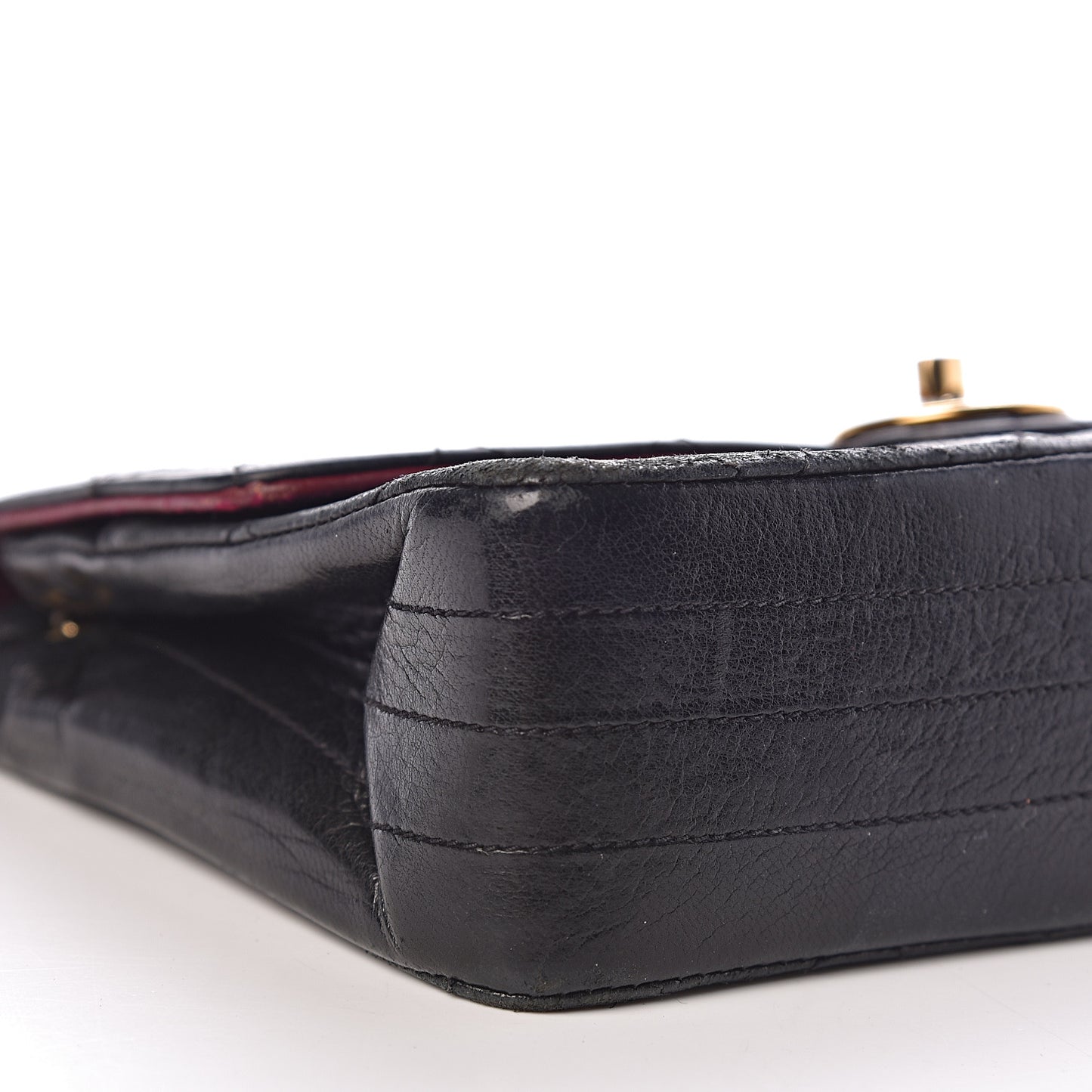 Lambskin Quilted Small Single Flap Black