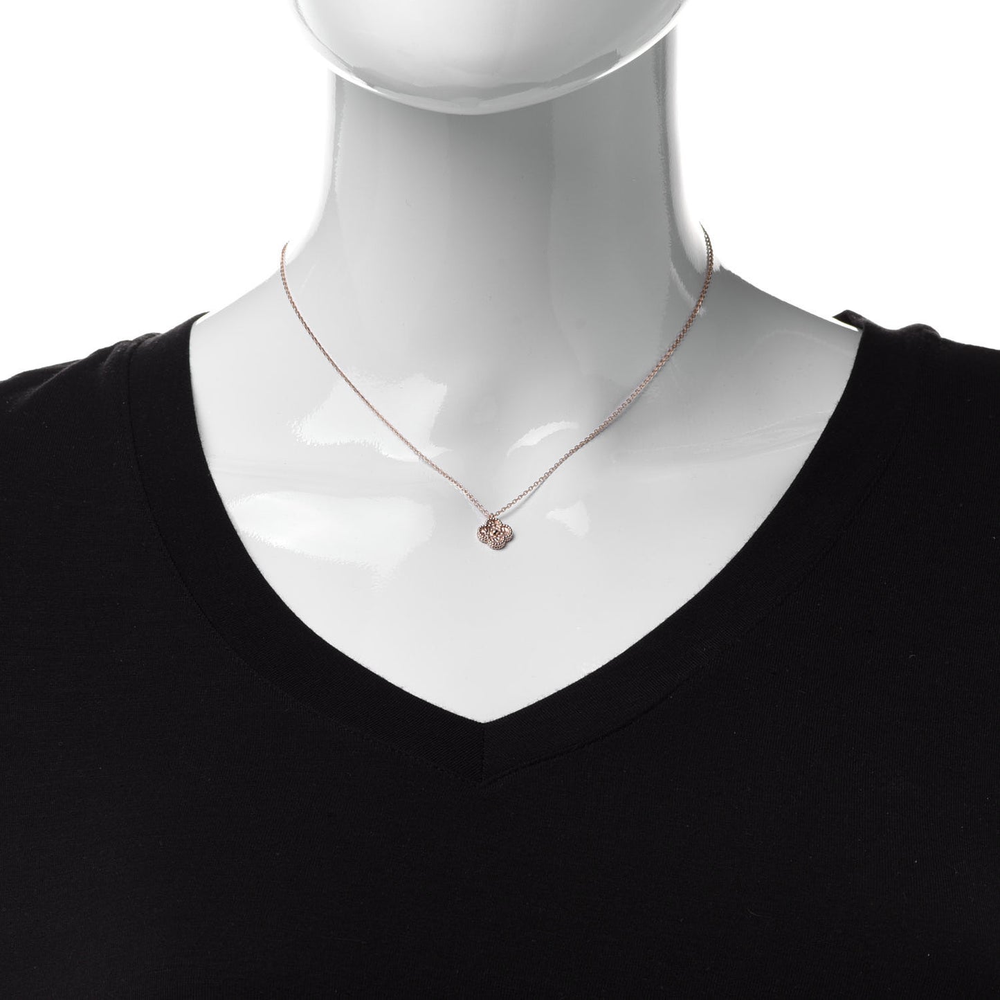 18K Rose Gold Sweet Alhambra Pendant Necklace