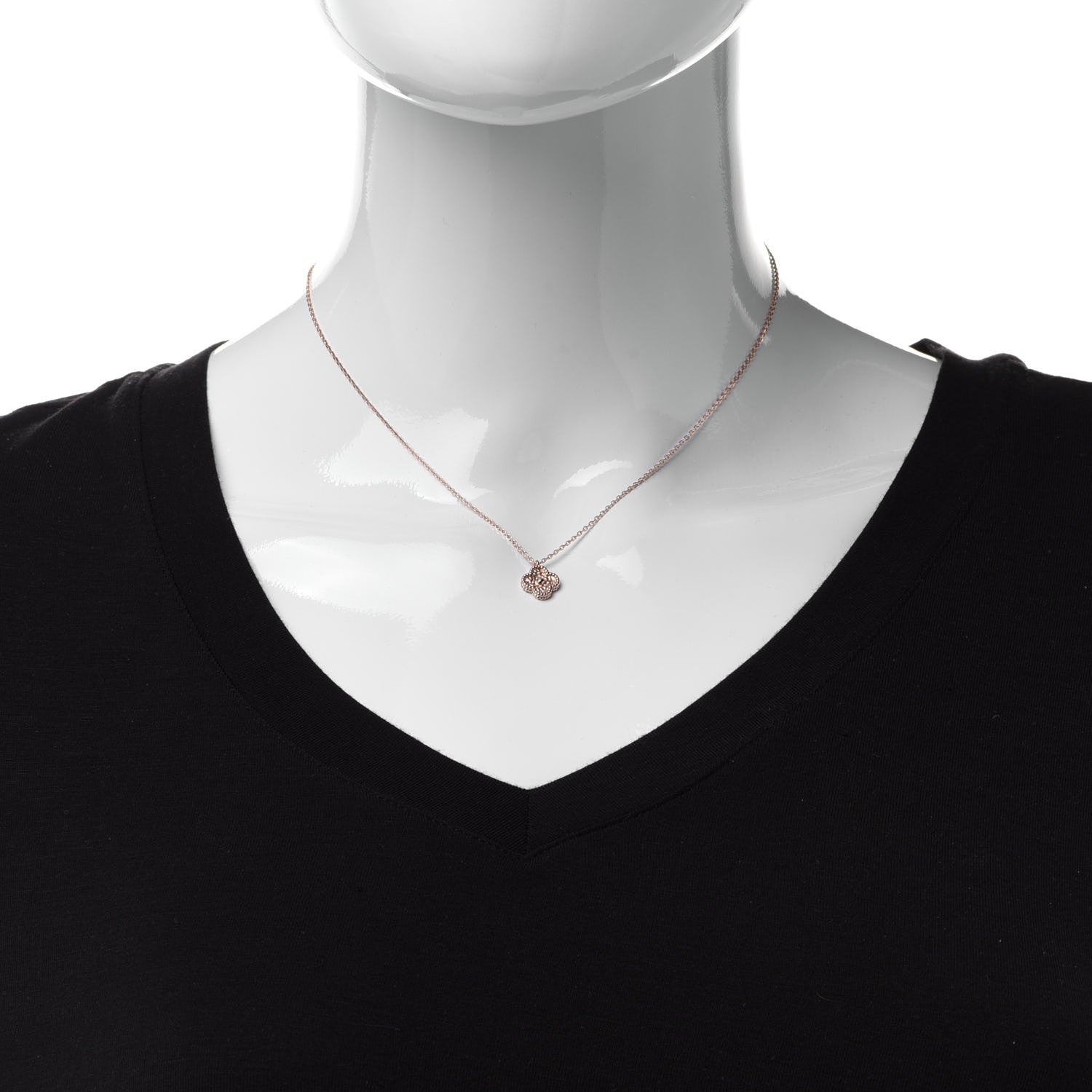 Van Cleef & Arpels 18K Rose Gold Sweet Alhambra Pendant Necklace 2 of 6
