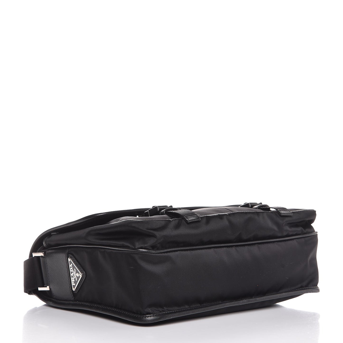 Tessuto Nylon Saffiano Messenger Black