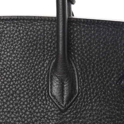 Hermes Taurillon Clemence Birkin 35 Black 10 of 40