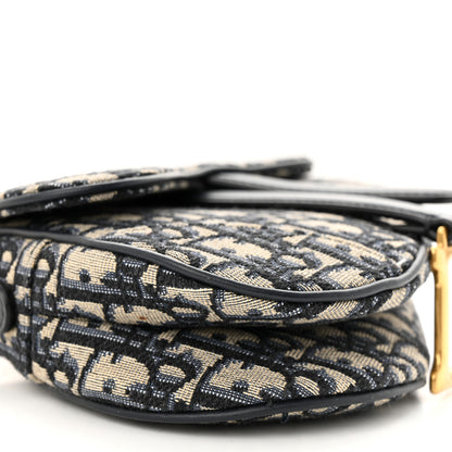 Christian Dior Oblique Mini Saddle Bag Blue 9 of 12