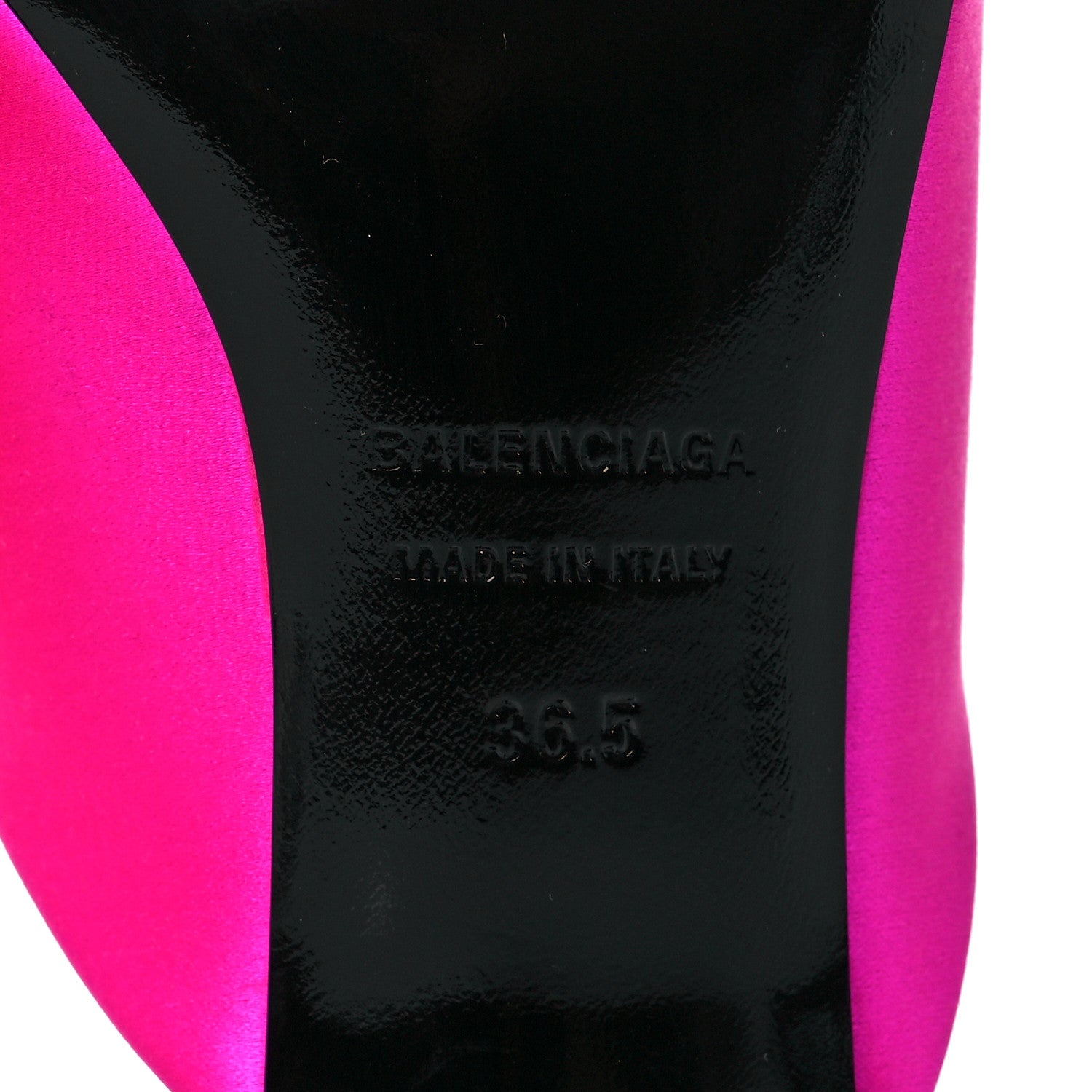 Balenciaga Satin Pointed Toe Knife 40mm Mules 36.5 Rose Fuchsia 7 of 9