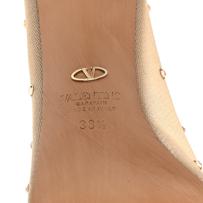 Valentino Garavani Nappa Mesh Crystal Embellished Pumps 38.5 Nude 6 of 7