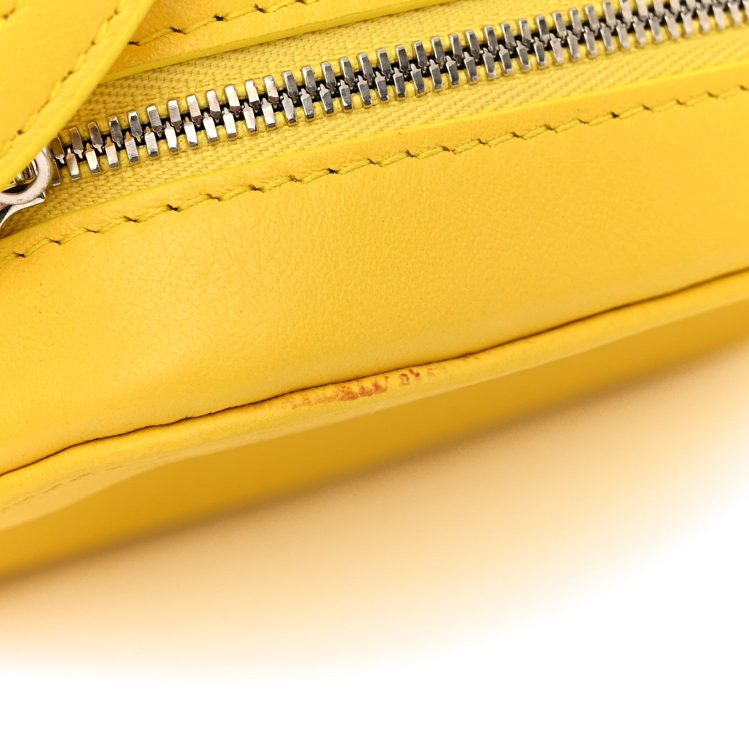 Balenciaga Smooth Calfskin Logo XS Everyday Camera Bag Jaune Soleil Black 12 of 12