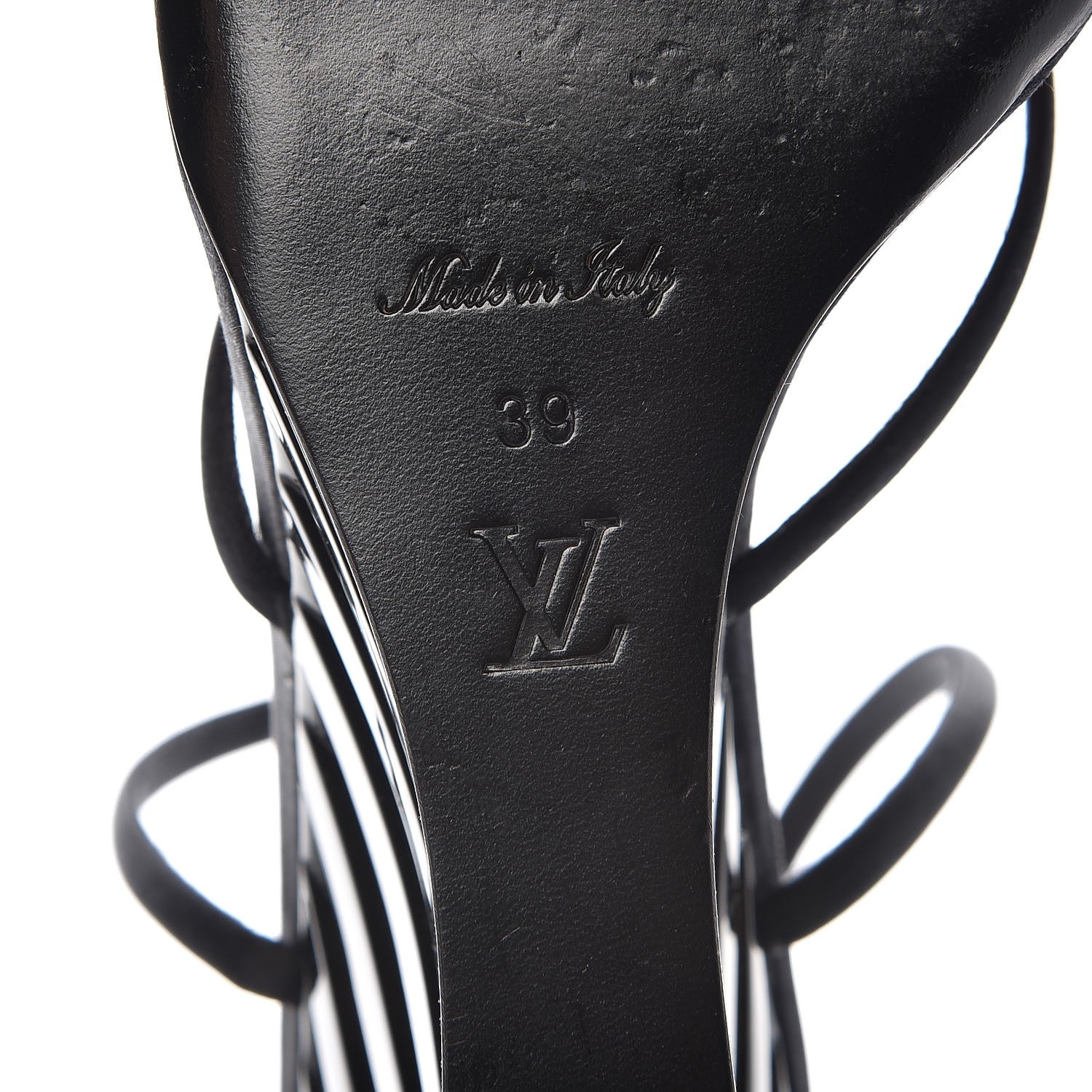 Louis Vuitton Resin Satin Wedge Sandals 39 Black 8 of 12