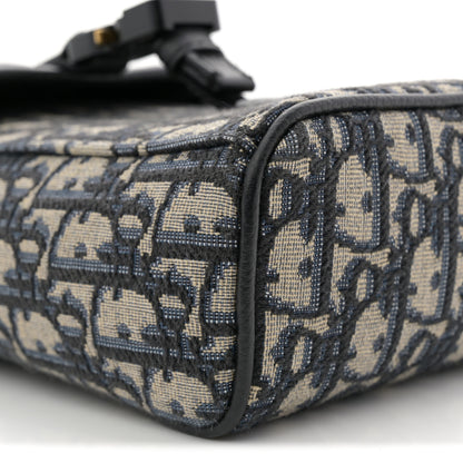 Christian Dior Oblique Vertical Mini Messenger Flap Blue 8 of 10