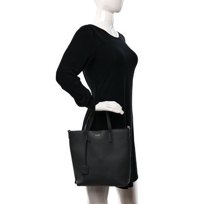 Saint Laurent Calfskin Toy Shopping Tote Storm 2 of 10