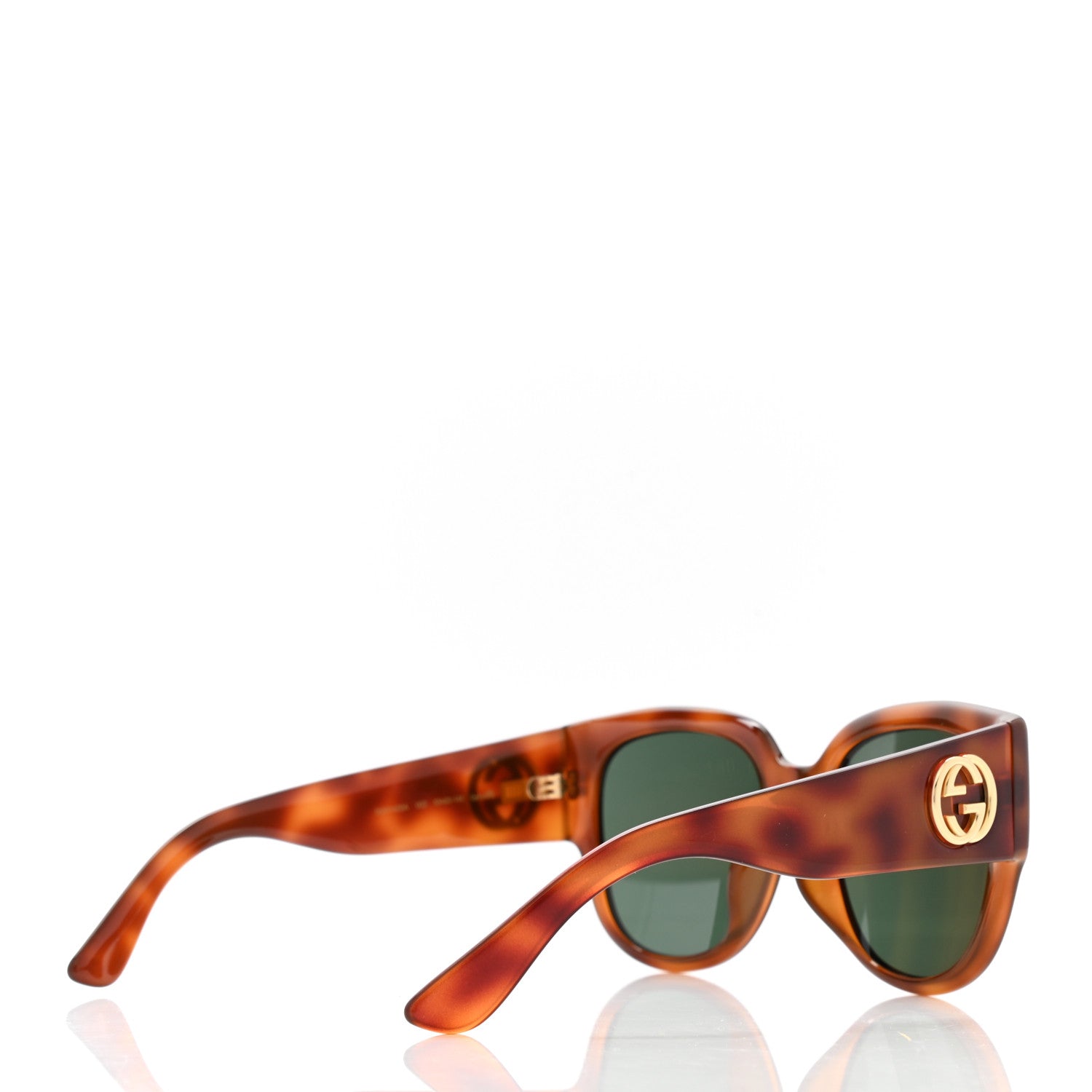 Gucci Acetate Square Frame Sunglasses GG0142SA Tortoise 4 of 9