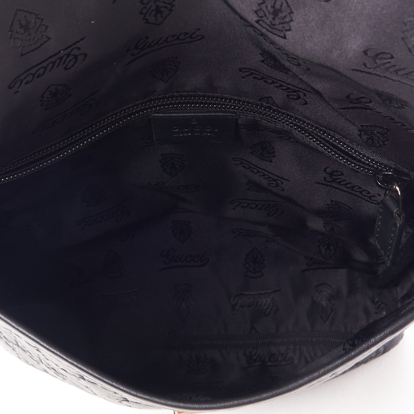 Guccissima Small Flap Messenger Bag Black