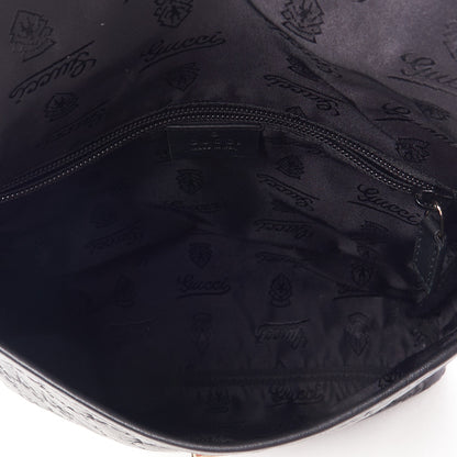 Gucci Guccissima Small Flap Messenger Bag Black 7 of 10
