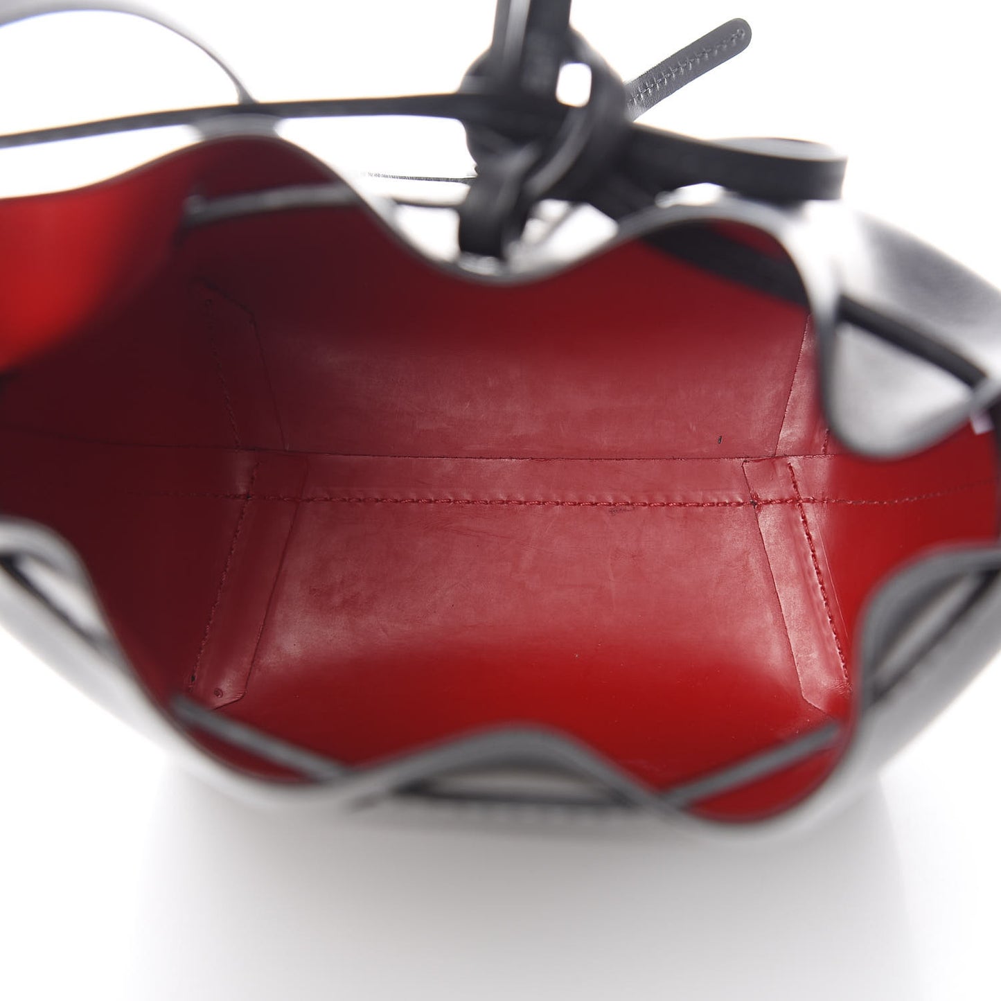 Vegetable Tanned Calfskin Mini Mini Bucket Bag Black Flamma