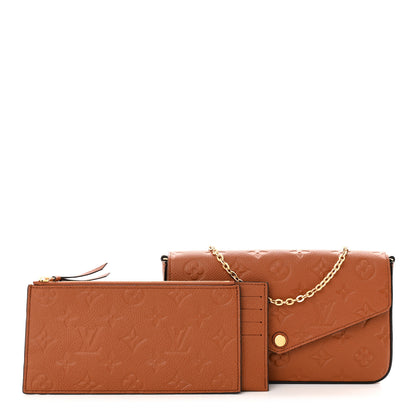 Louis Vuitton Empreinte Pochette Felicie Chain Wallet Cognac 1 of 11
