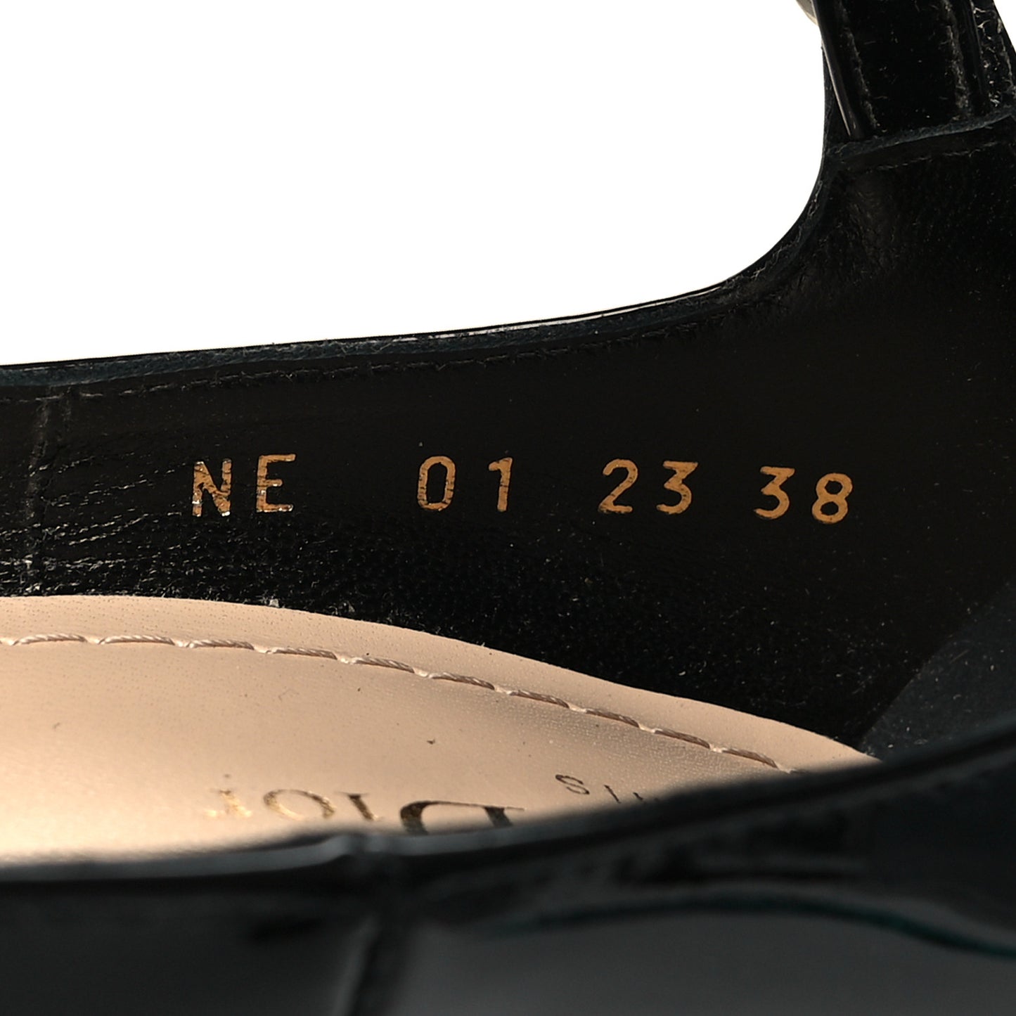 Patent Calfskin Aime Ankle Sandals 38 Black